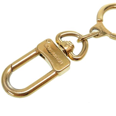 lv m62694|Louis Vuitton Keyring Anokle M62694 Gold Plated Keychain.